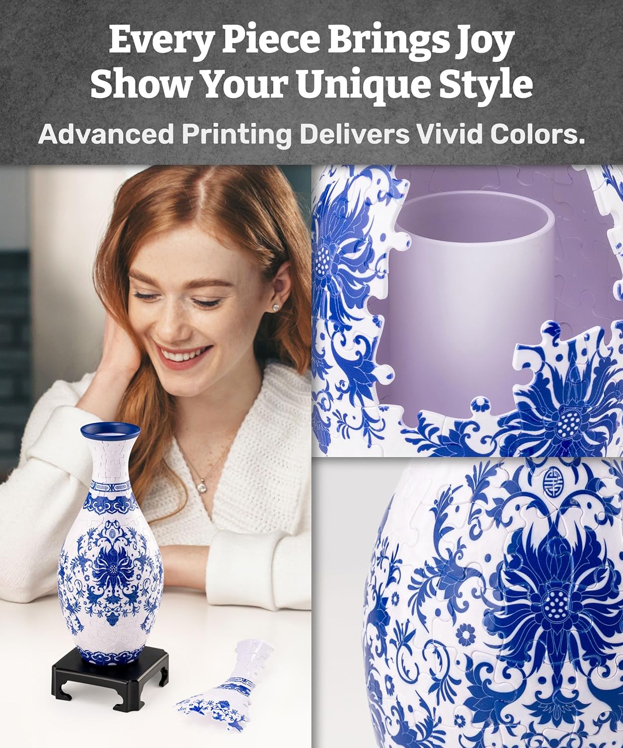 🧩 3D Puzzle Flower Vase – Buildable Art That Blooms with Style