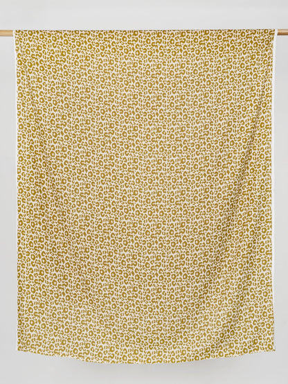 Leopard Print Ecovero Viscose Crepe - Cream + Gold
