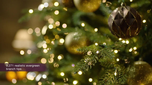 Grand Duchess Twinkling Balsam Fir Slim Flocked Christmas Tree 🎄✨