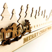 Rustic Wooden Santa Claus Countdown Advent Calendar – Christmas Home Decoration