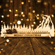 Rustic Wooden Santa Claus Countdown Advent Calendar – Christmas Home Decoration