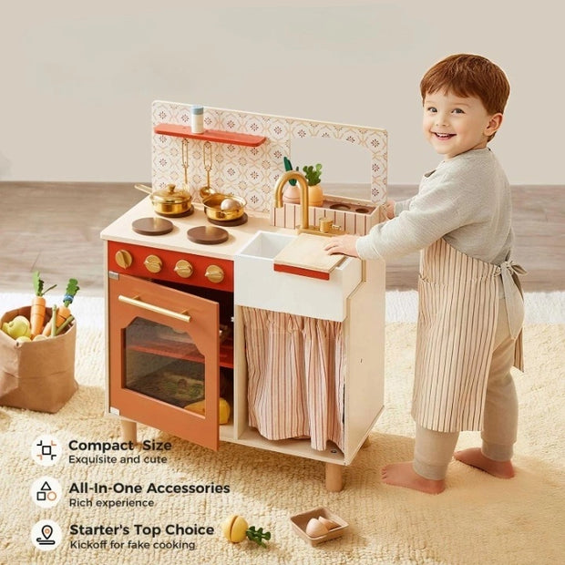 Little Chef Wooden Kitchen Set - Complete Cooking Play for Toddlers 👧🧑‍🍳