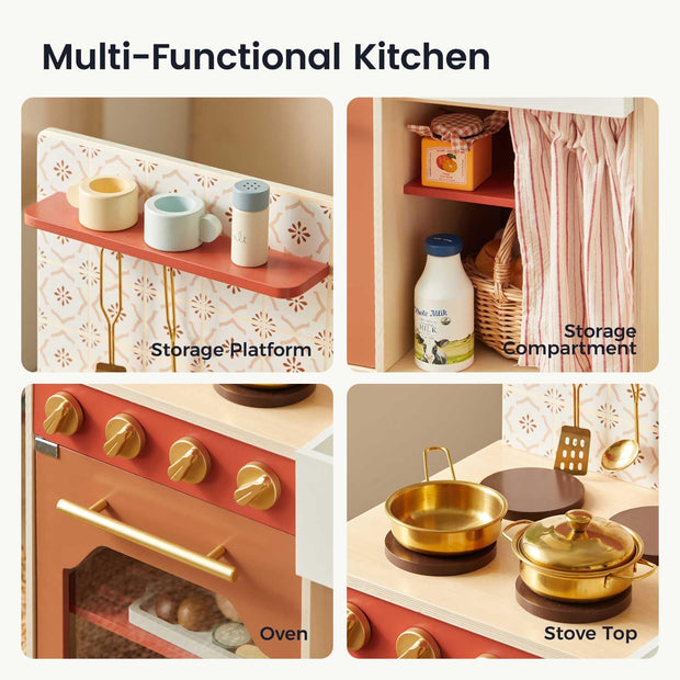 Little Chef Wooden Kitchen Set - Complete Cooking Play for Toddlers 👧🧑‍🍳