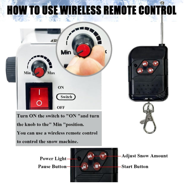 High-Velocity Snow Machine - Remote Control Snow Spray System ❄️✨