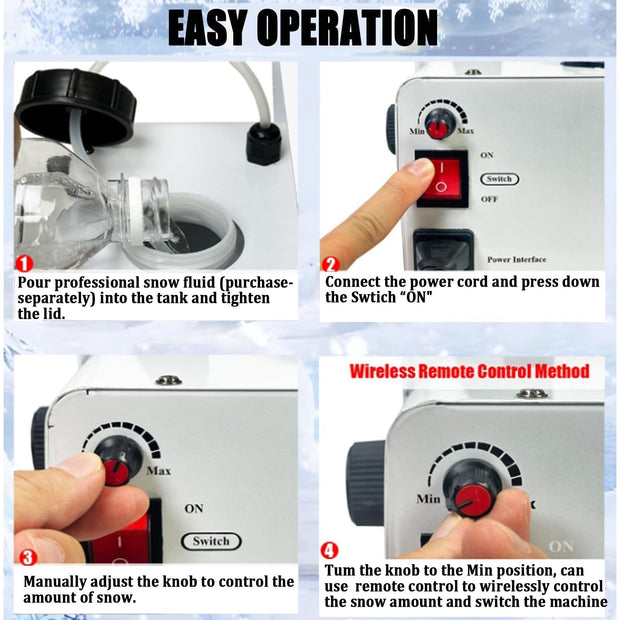 High-Velocity Snow Machine - Remote Control Snow Spray System ❄️✨