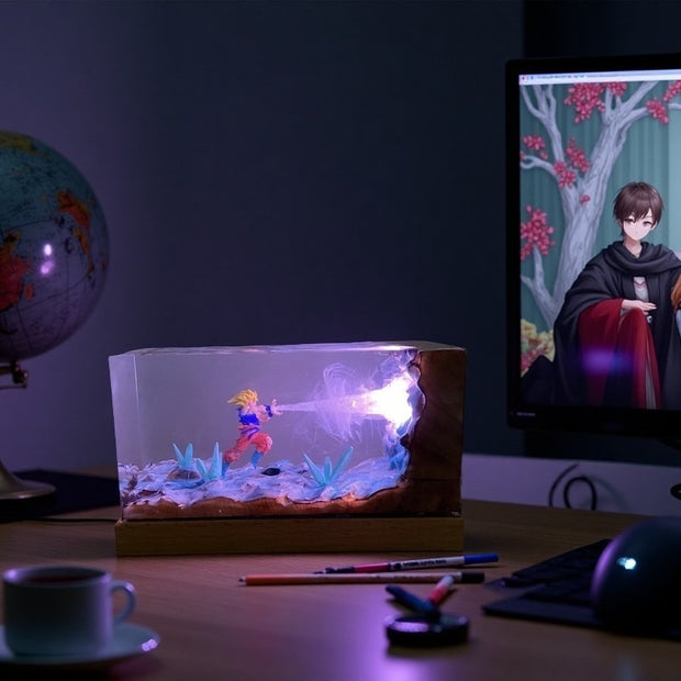 Handmade Anime Night Light - 3D RGB LED Desk Decor 🌙✨