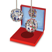 Santa's Reindeer Christmas Bauble - 3D Enamel Collectible Decoration 🦌🎄