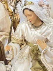Golden Nativity Scene - Ivory & Gold Royal Christmas Collection 👑✨