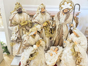 Golden Nativity Scene - Ivory & Gold Royal Christmas Collection 👑✨