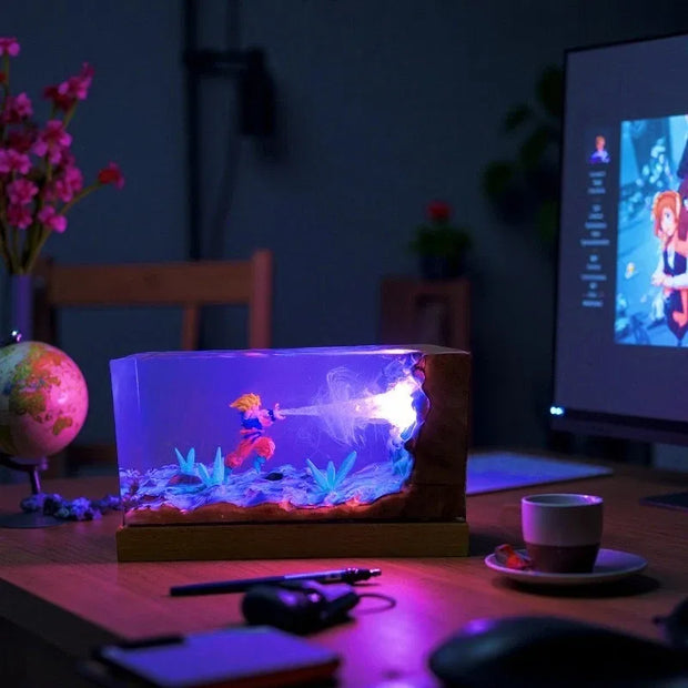 Handmade Anime Night Light - 3D RGB LED Desk Decor 🌙✨