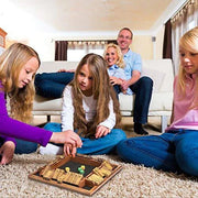 Shut the Box Wooden Dice Game – 1 to 4 Players | Math Strategy Tabletop Game with 8 Colored Dice & Storage Bag